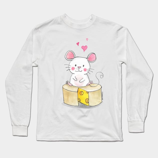 Once upon a time there was a mouse Long Sleeve T-Shirt by Fradema